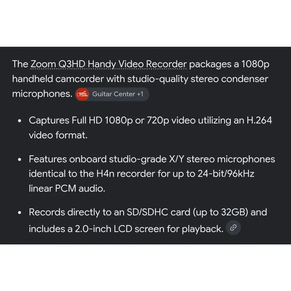 Zoom Q3HD Handy Video Recorder & Accessory Kit - Musicians Quality